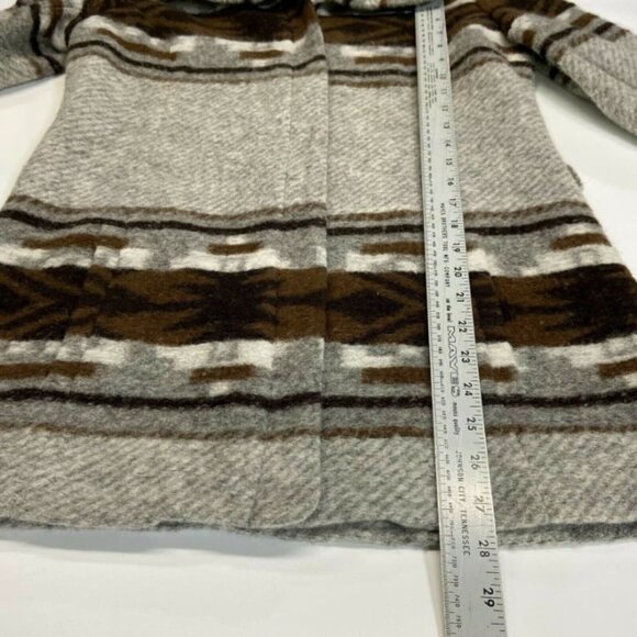 PAIGE HAYLYNN Coat Size Small Heather Grey/Custard/Dark Brown Wool‎ Blend - Picture 10 of 12
